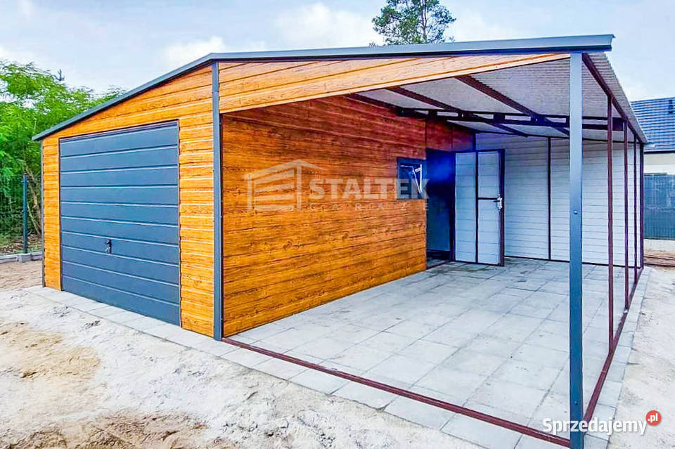 Garaż Blaszany 4x6m Wiata 4x6m Brama Uchylna