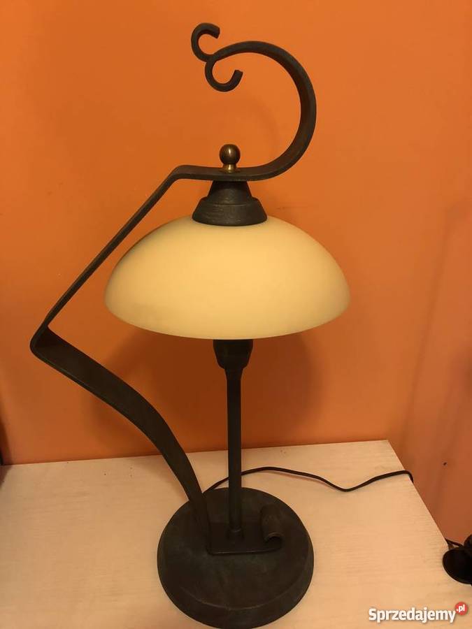 Lampa stojąca gabinetowa z kloszem metalowa inny kolor Wyposażenie wnętrz Kwidzyn