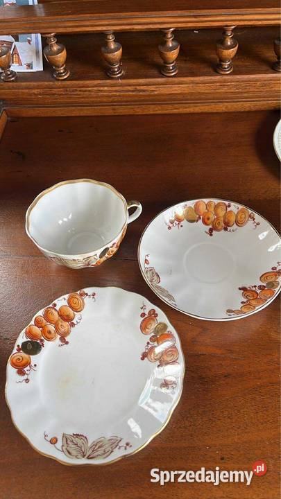 Filiżanka z talerzykiem deserowym Łomonosow Porcelana i szkło Gdańsk