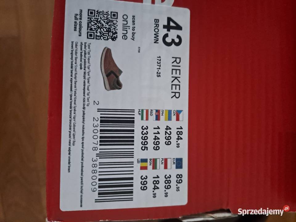 Buty Rieker 43 Wieliczka