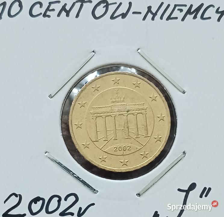 10 Centów Niemcy 2002 r men J Konin