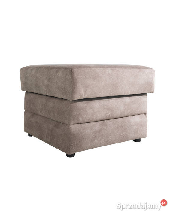 Duża Szara Pufa z Schowkiem