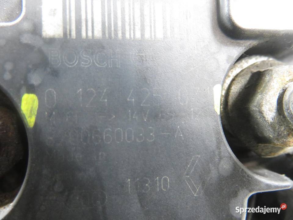 ALTERNATOR RENAULT MODUS 15 dCi 0124425071 Układ elektryczny, zapłon