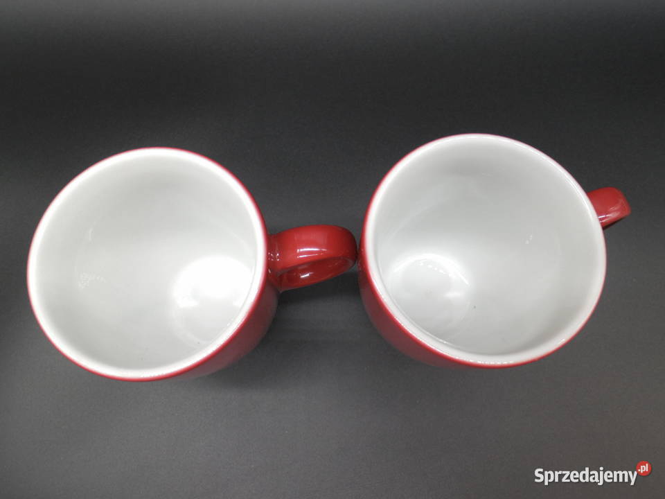 Porcelanowe dwa kubki czerwone Seltmann Weiden Porcelana i szkło Raszków sprzedam
