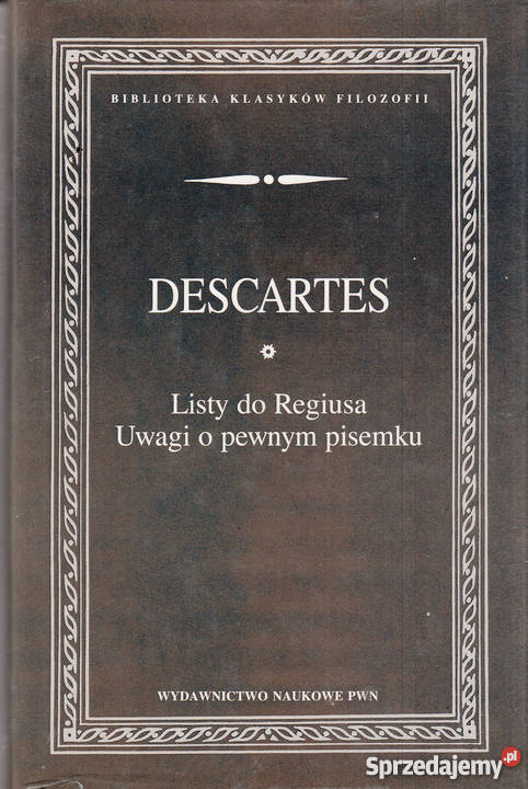 02327 LISTY DO REGIUSA O PEWNYM PISEMKU DESCARTE Kultura i Rozrywka sprzedam
