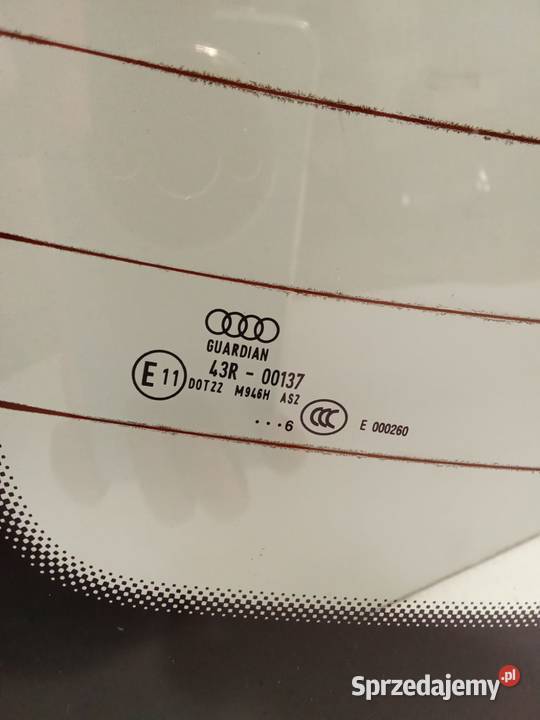Szyba Tylna Audi A6 0411 Antena GPS Możliwość Bralin