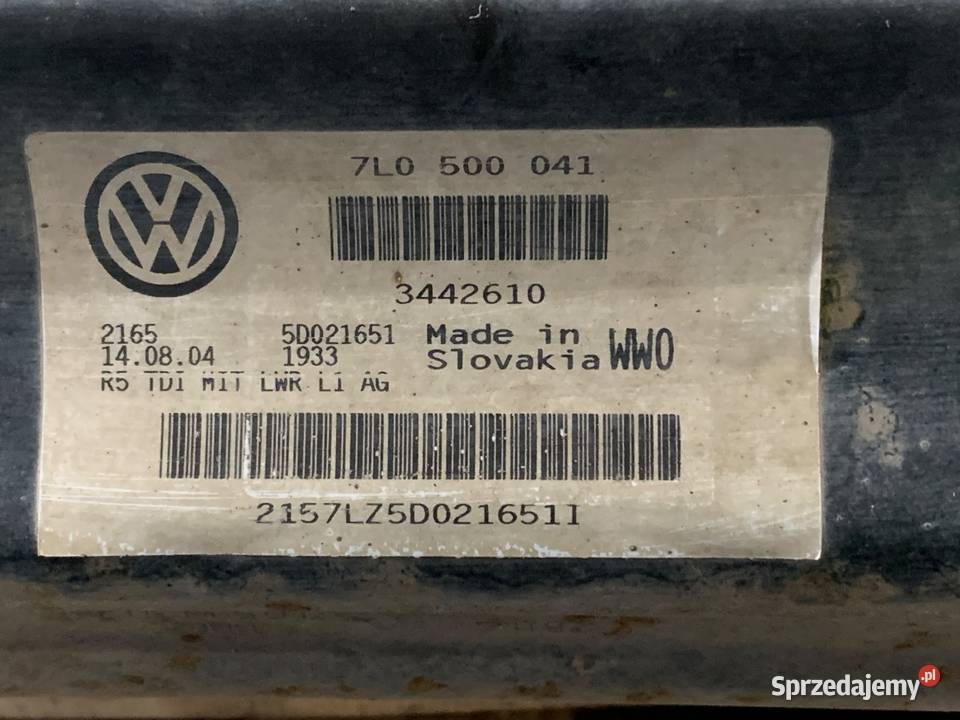 BELKA TYŁ VW TOUAREG SUV 0213 7L0500041 TYLNA Motoryzacja