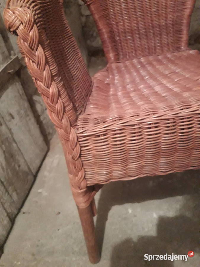 fotel wiklinowy kolor borowo brązowy mazowieckie