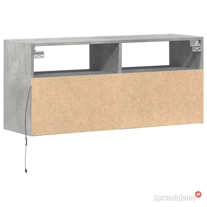 Ścienna szafka TV z LED szarość betonu 100x31x45 Warszawa sprzedam