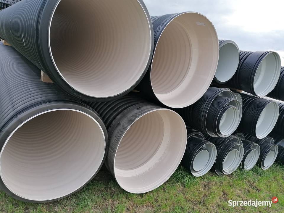 Rura DWUPŁASZCZOWA FI 600 karbowana PP Materiały budowlane dolnośląskie Wrocław