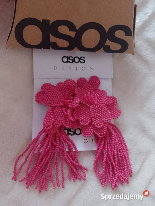 ASOS Długie Bogato zdobione różowe Kolczyki NOWE Dla kobiet Kraków
