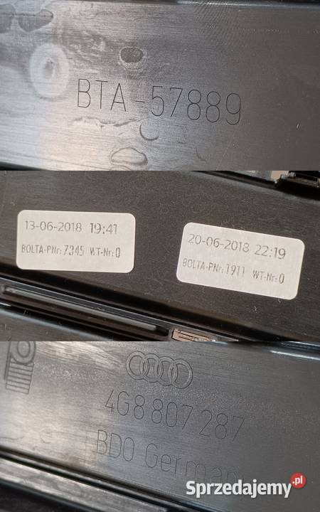 AUDI A7 SPORTBACK UCHWYT TABLICY REJESTRACYJNEJ sprzedam