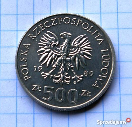 500 ZŁOTYCH 1989 POLSKA Kolekcje Parczew sprzedam