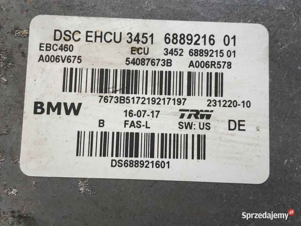 POMPA ABS BMW G30 6889216 30 340 sprzedam