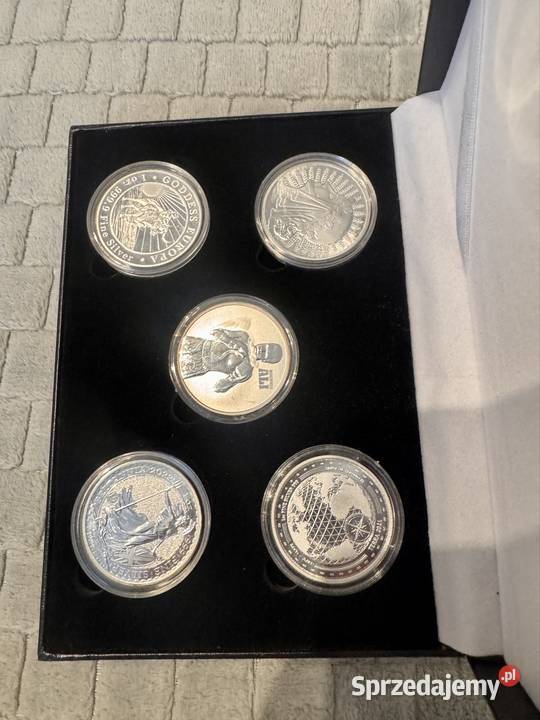 Monety 5 x 1oz 1555g czystego srebra na prezent Mińsk Mazowiecki