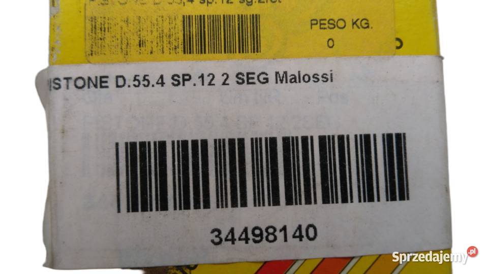 TŁOK MALOSSI SPORT 554 mm PIAGGIO VESPA PK FL XL Tłoki Bielsk Podlaski sprzedam