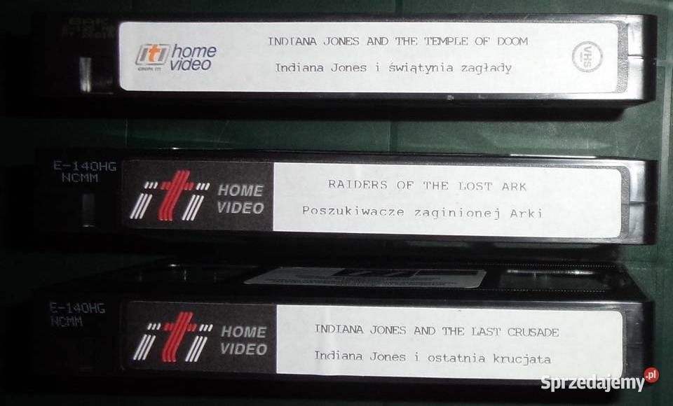Indiana Jones 3 kasety VHS Harrison Ford wysyłka Rzeszów sprzedam
