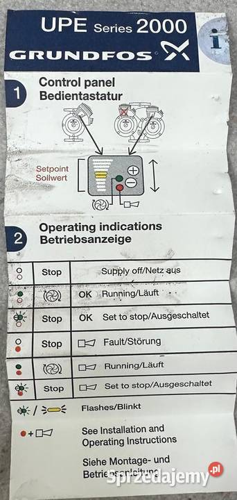Pompa Obiegowa Grundfos UPE Series 2000 Leśna