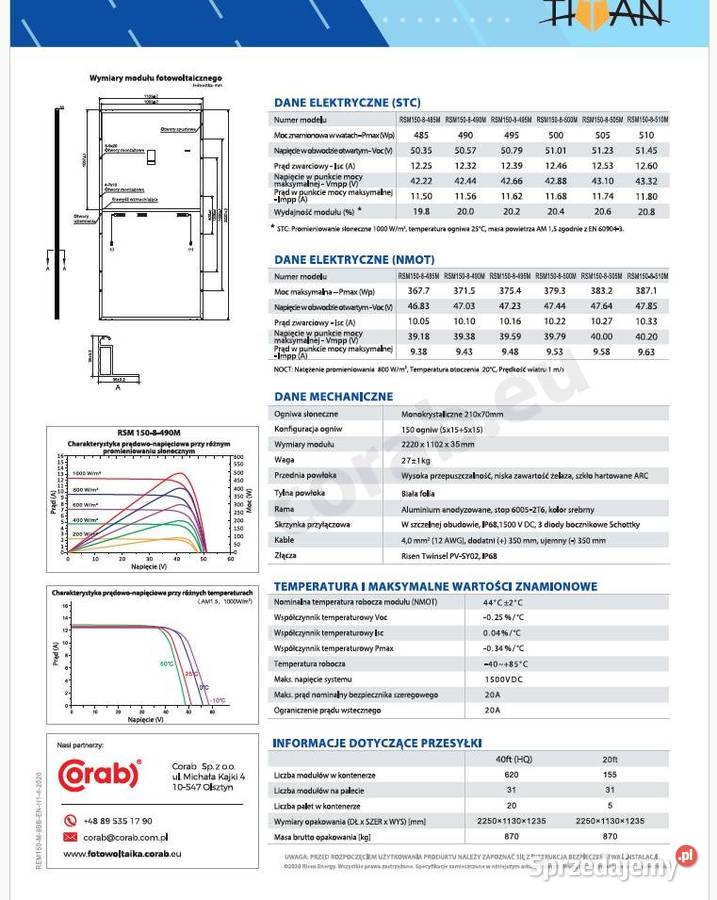 Risen 500W RSM1508485M510M wielkopolskie Poznań