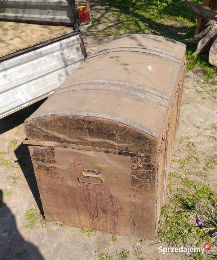 Skrzynia z ok 1880 duży kufer podróżny Okazja Przemyśl