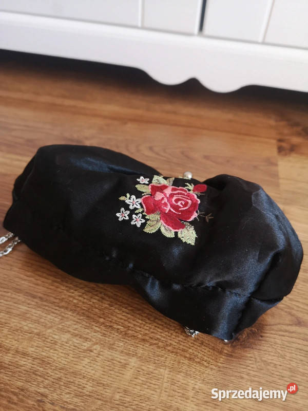 Mała torebka materiałowa z kwiatami vintage Niepołomice