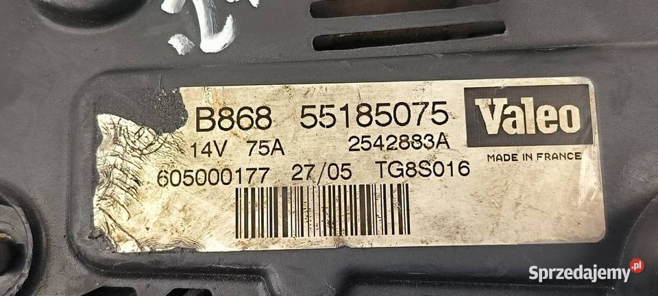 ALTERNATOR FIAT PUNTO B86855185075 osobowe Lipno sprzedam
