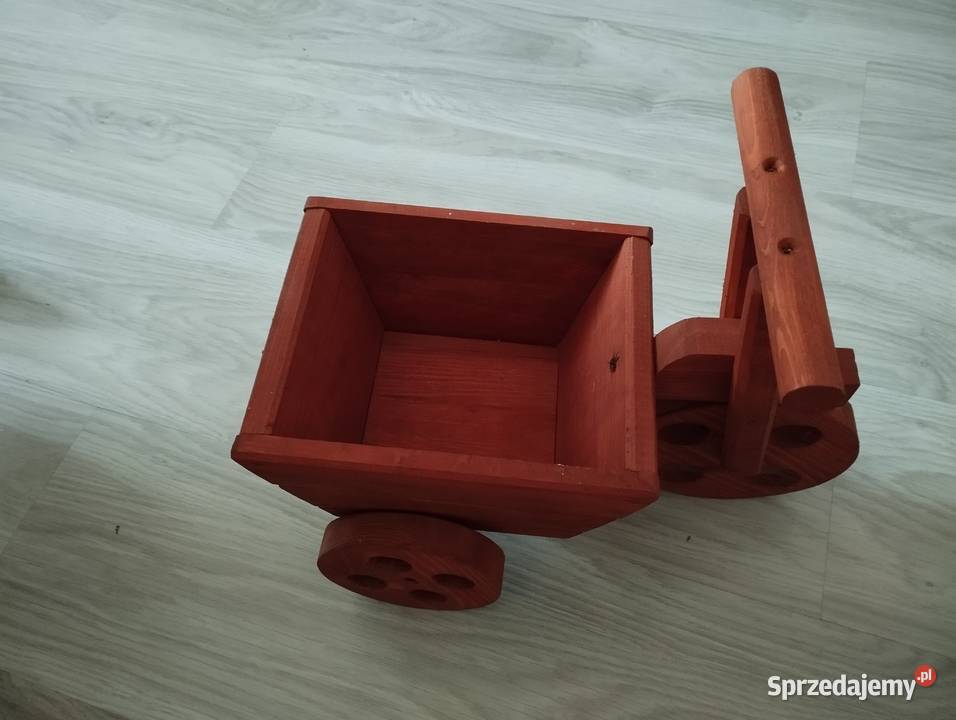 Kwietnik drewniany rowerek
