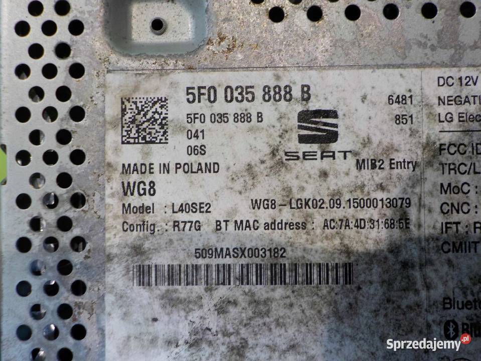 SEAT TOLEDO IV 16r radio CD 5F0035888B mazowieckie Suków