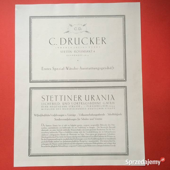 1982 Niemieckie Firmy Stettina Antykwariat Szczecin sprzedam