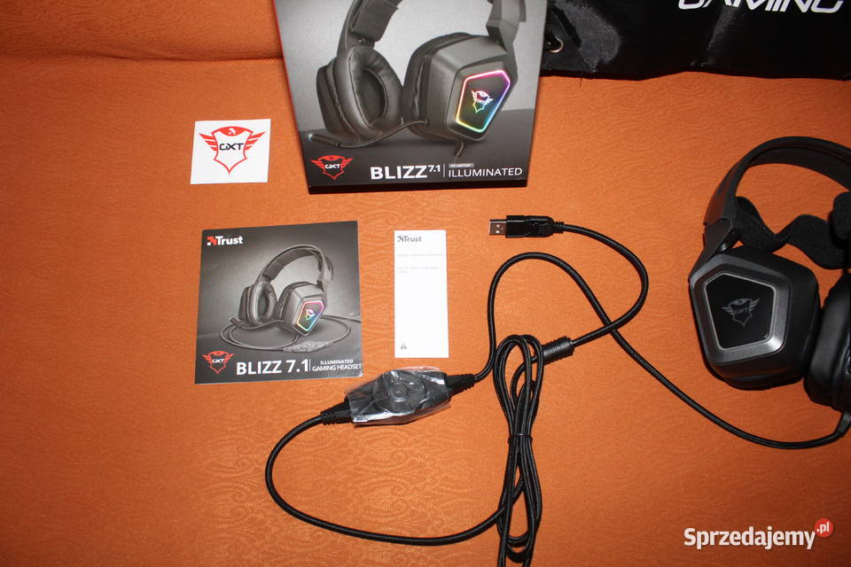Słuchawki Trust GXT450 Blizz RGB plecaczek Nowe Chorzów
