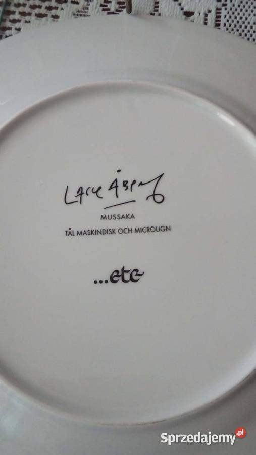 Porcelanowy duży talerz dekoracyjny sygnowany Porcelana i szkło mazowieckie Warszawa sprzedam