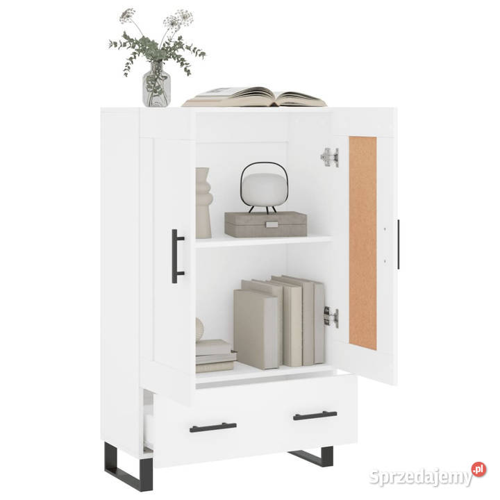 Wysoka szafka biała 695x31x115 materiał Warszawa