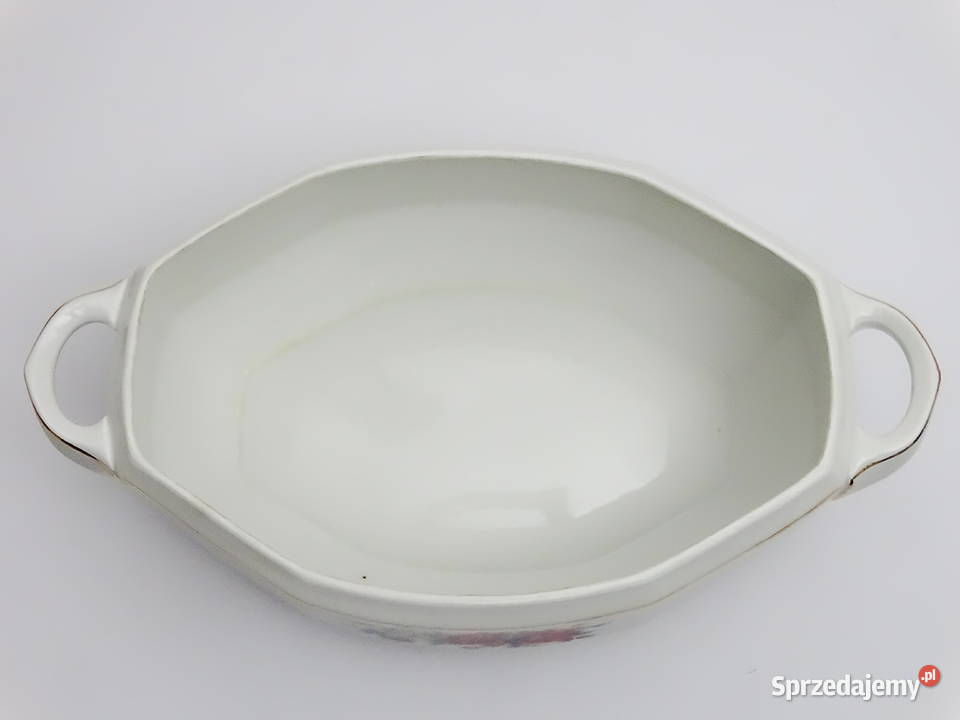 Porcelanowa waza z pokrywką 2 L styl retro z Biłgoraj