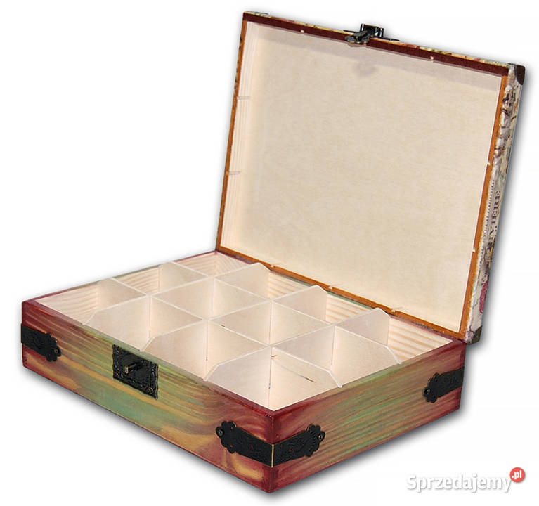 HERBACIARKA pudełko drewniane 12 przegród kujawsko-pomorskie Bydgoszcz