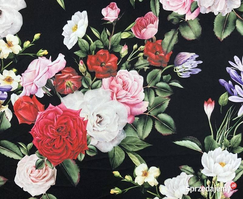 Róże D153 tkanina dekoracyjna obiciowa Zielona Góra