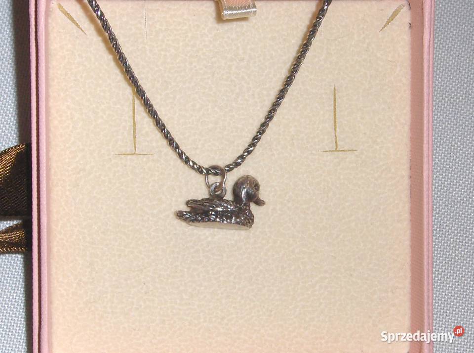 Wisiorek kaczuszka ze srebra oksydowanego 56g Łódź