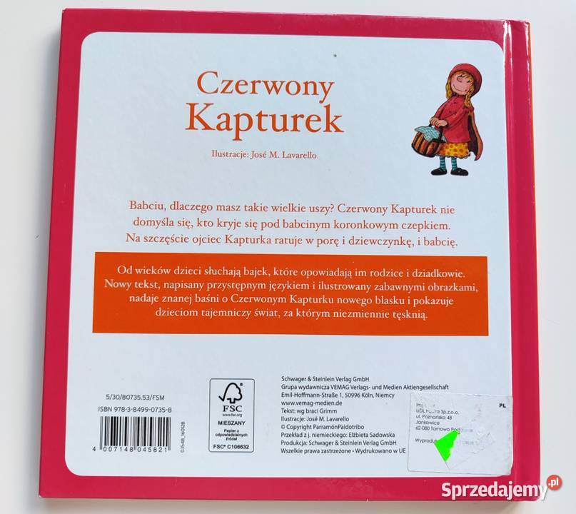 Czerwony Kapturek wg braci Grimm twarda śląskie Katowice