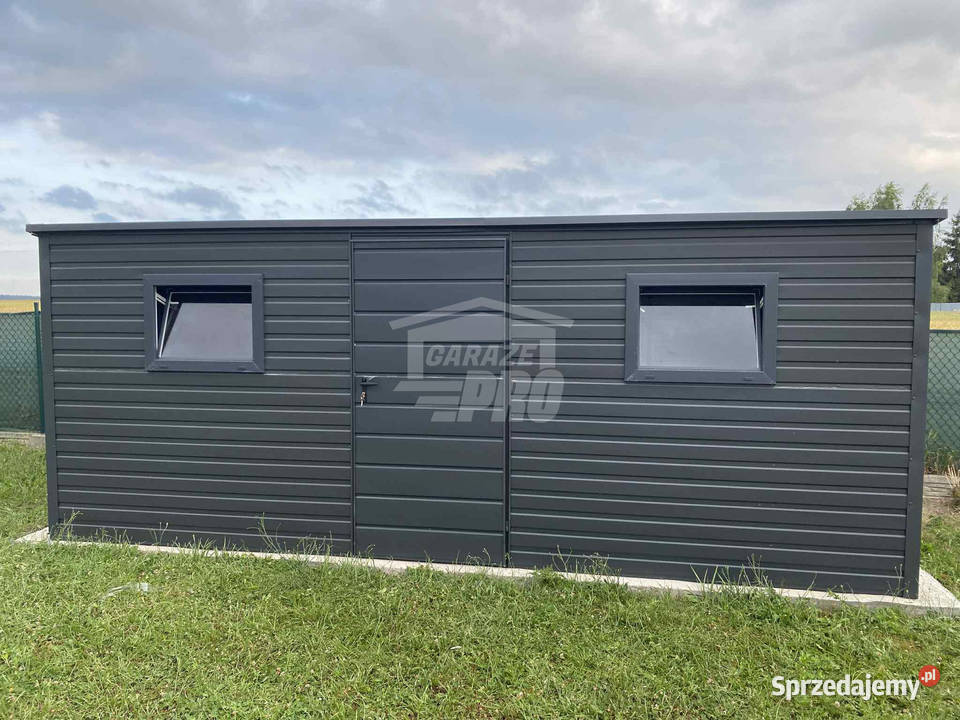 Schowek Domek Ogrodowy 5x2m drzwi 2x okno dach Miastko