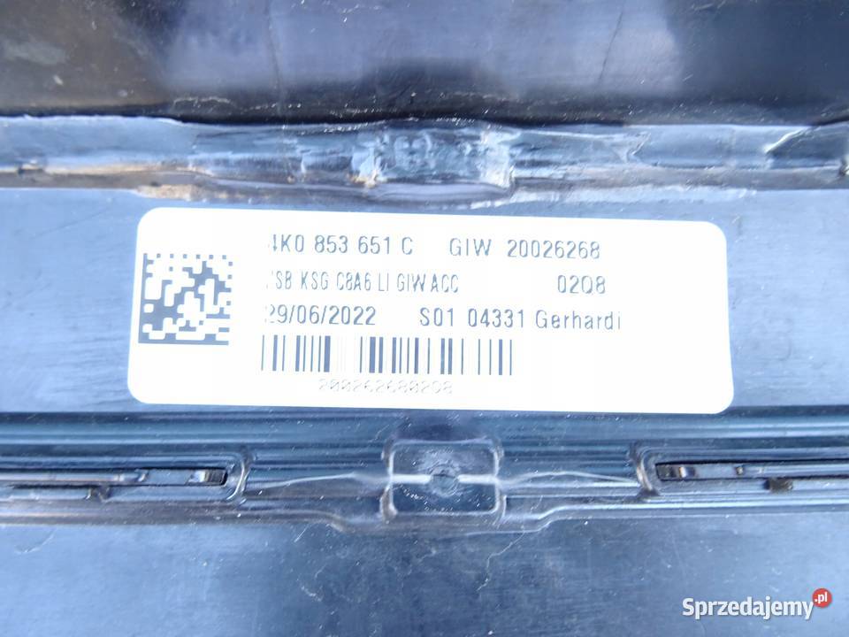 AUDI A6 C8 ATRAPA GRILL 4K0853651C Gorzów Wielkopolski