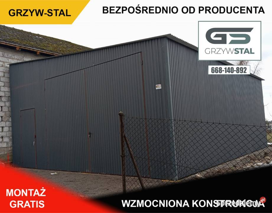GARAŻ BLASZANYWiataHalaMagazynKonstrukcjaGARAŻE Zambrów