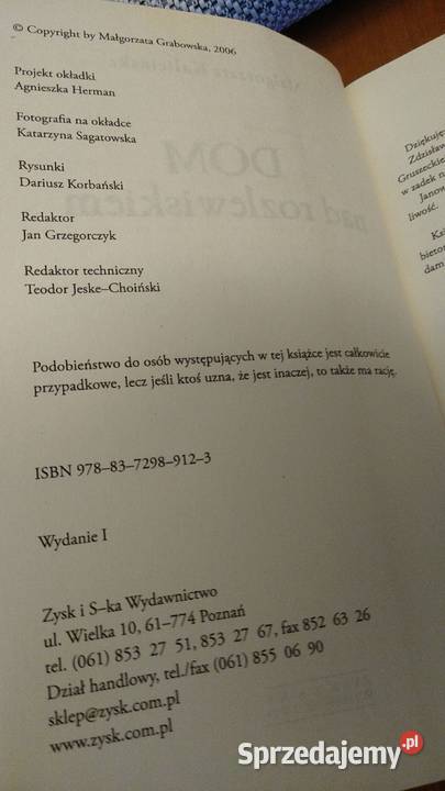 Dom rozlewiskiem Małgorzata Kalicińska Rok wydania 2006 Proza i poezja Kultura i Rozrywka Gdańsk