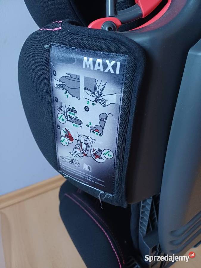 Fotelik samochodowy TAKATA MAXI 15 36 różowa nić Lubin