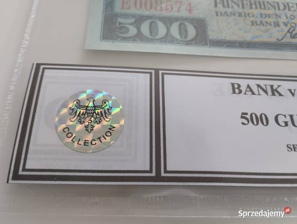 WOLNE MIASTO GDAŃSK 500 gulden 1924 UNC seria E Pozostałe podlaskie