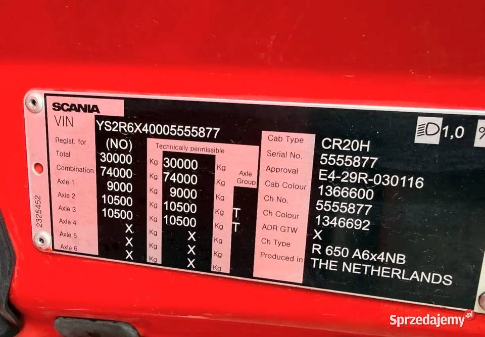 Ciagnik siodlowy 74 tonowy ciagnik 6x4 SCANIA automatyczna mazowieckie Warszawa