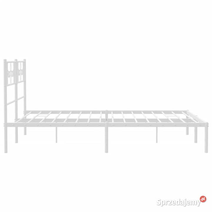 Łóżko Metalowe Białe Rama Łóżka Ze Stelażem 90cm sprzedam