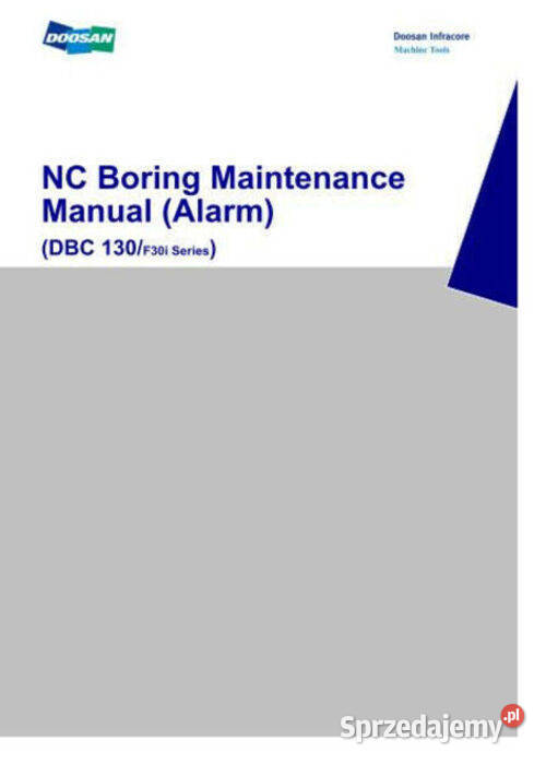 DOOSAN DBC 130 obrabiarka instrukcja obslugi i