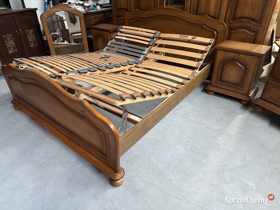 Dębowa sypialnia łóżko 160 szafki komoda szafa Sławoszewek