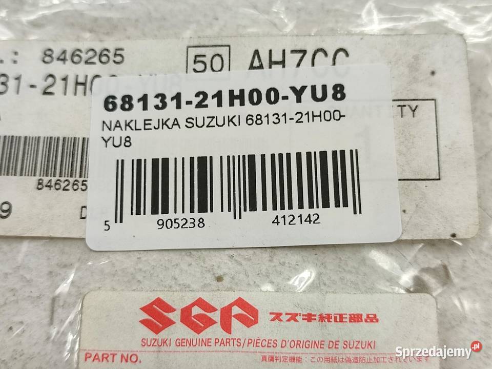 NAKLEJKA SUZUKI NA ZADUPEK SUZUKI GSXR1000 0708 Emblematy Emblematy