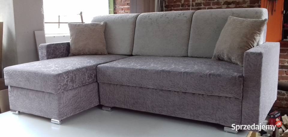 Tkanina obiciowa dekoracyjna flok plusz materiał Niekłań Mały