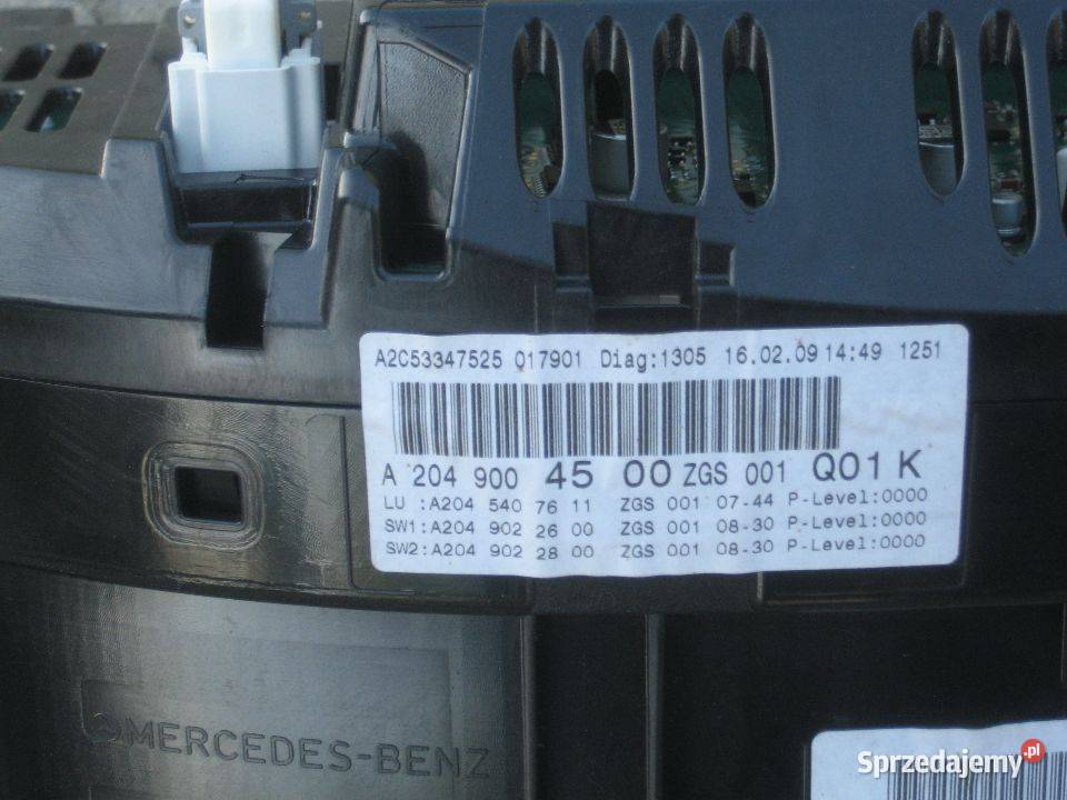 mercedes 204 w204 c klasa 22 cdi licznik zegar osobowe Rakoniewice